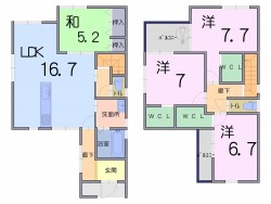【桃山南エリア】ゆとりのある4LDK!!駐車2台可!
トイレ・バルコニーは2か所あり生活に便利★