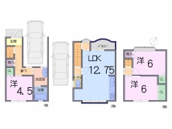 リビングコメント１ 【桃山エリア】令和7年10月下旬リフォーム完成！！駐車スペース2台分有り！！全居室収納有でお片付けにも便利★